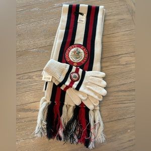 🌟NEW🌟 Wizarding World of Harry Potter Hogwarts Railways Scarf & Mitten Combo